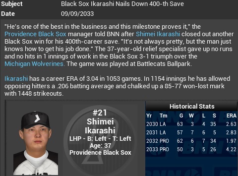Name:  2033 Shimei Ikarashi 400th save.jpg
Views: 135
Size:  75.0 KB