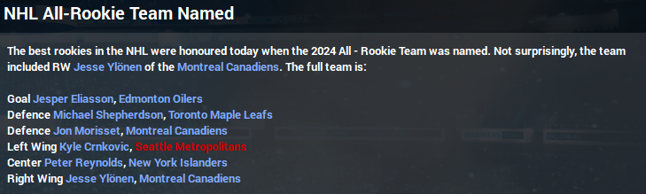 Name:  2023-24 NHL All-Rookie Team Season End.PNG
Views: 3157
Size:  142.7 KB