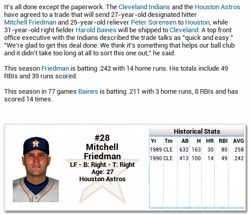 Major League: The 1989 Indians - OOTP Developments Forums