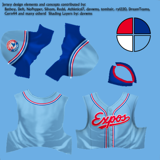 montreal expos 2018 home uniform - Uniforms - MVP Mods