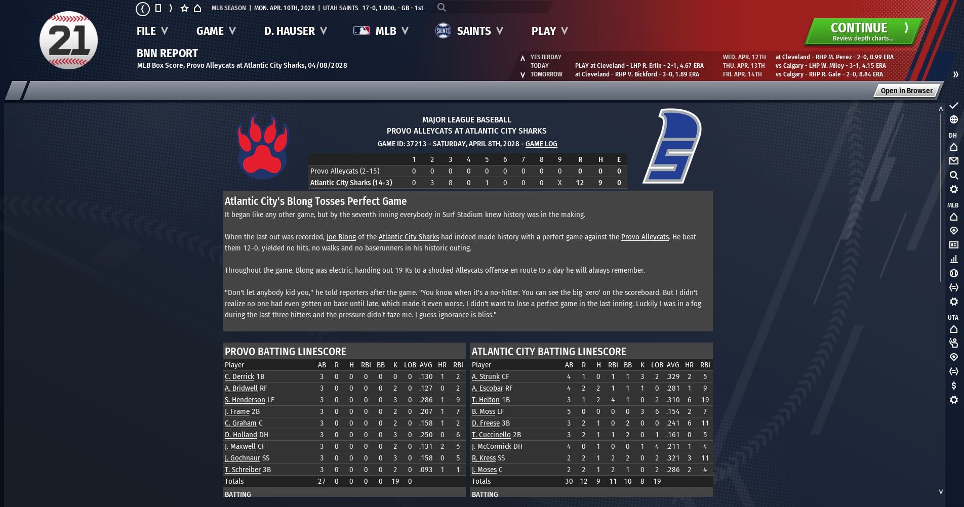 OOTP MLB What if: 2003 Chicago Cubs vs 2005 Chicago White Sox World Series  : r/OOTP