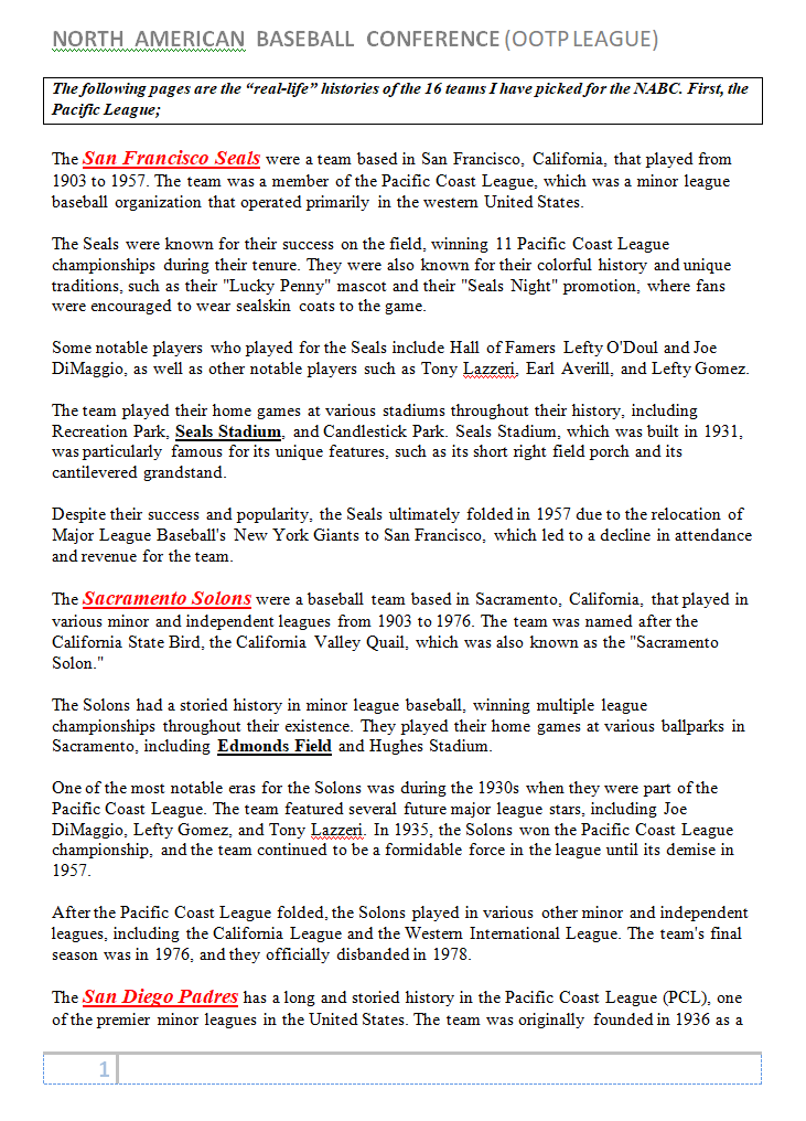 North American Baseball Conference (NABC) OOTP Developments Forums